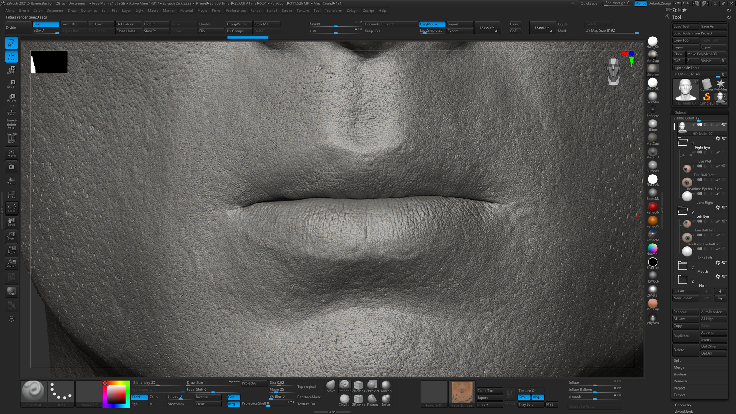 download zbrush lips alpha displacement maps